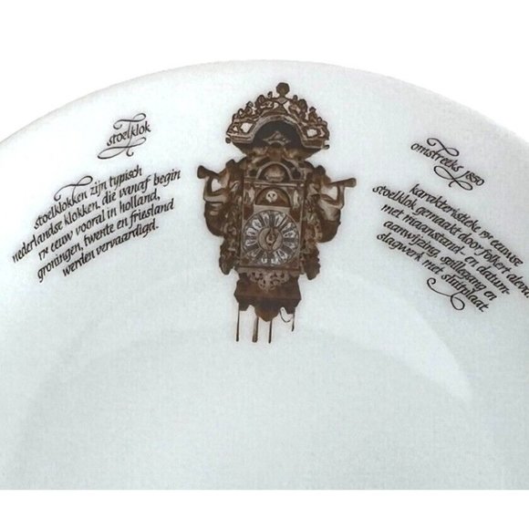 4 Mitterteich Porzellan Salad Side Plates Clock Pattern 7 3/4 IN Germany Vintage - Picture 12 of 13